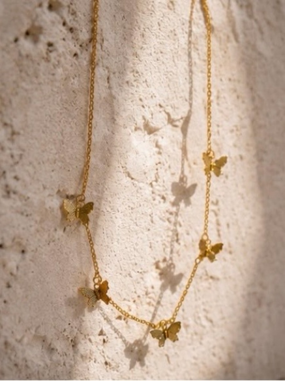 Elegant Gold Butterfly Chain Necklace